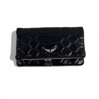 Zadig & Voltaire Quilted Wing Emblem Crossbody Bag – Black 🖤✨