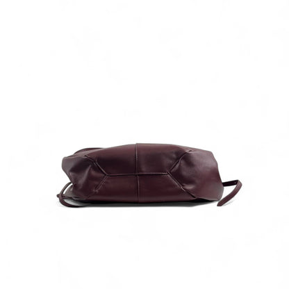 Polène Paris Tote Bag with Matching Pouch – Bordeaux Leather 🍷✨