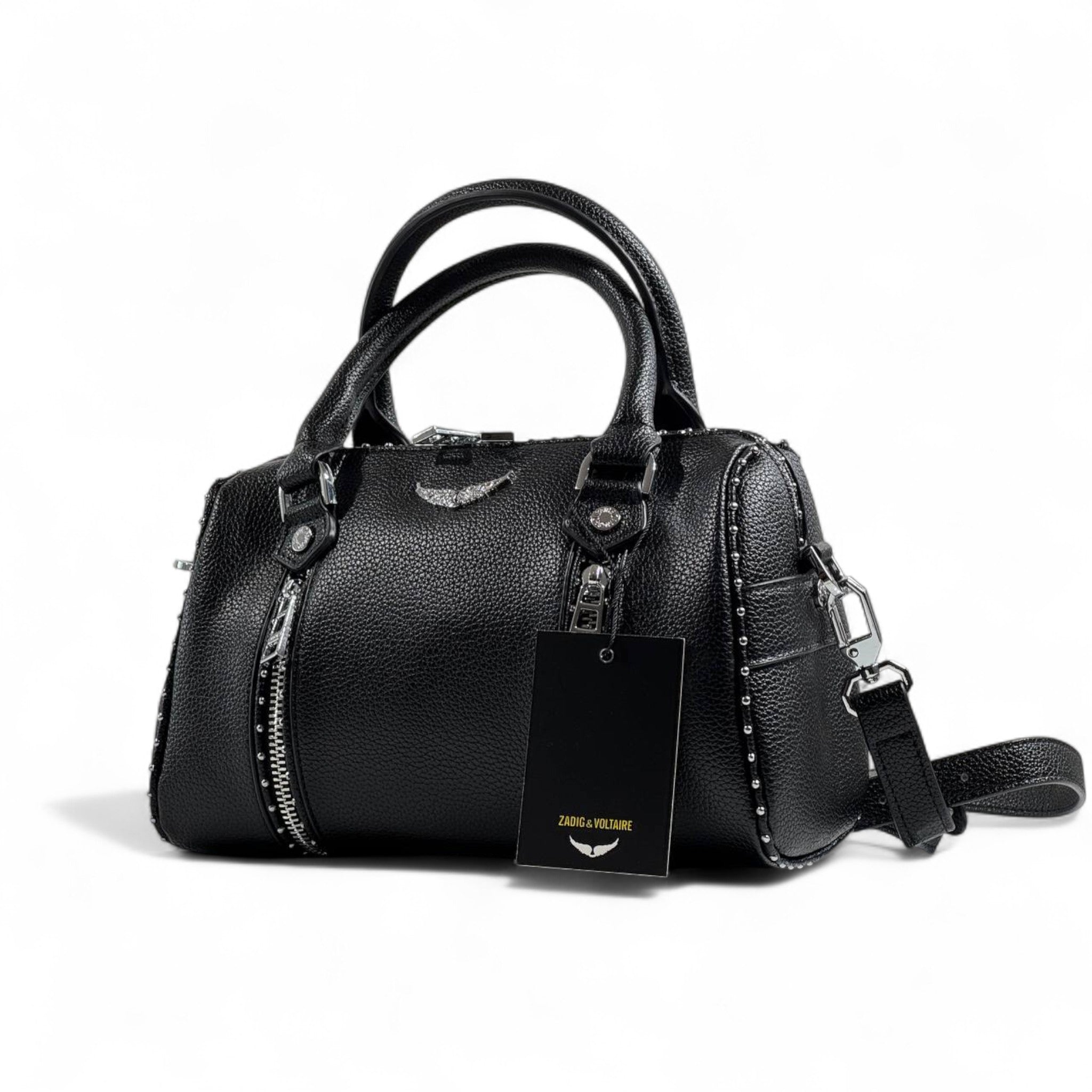 Zadig & Voltaire Rocky Nano Bag – Black Grained Leather 🖤✨