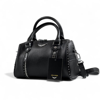 Zadig & Voltaire Rocky Nano Bag – Black Grained Leather 🖤✨