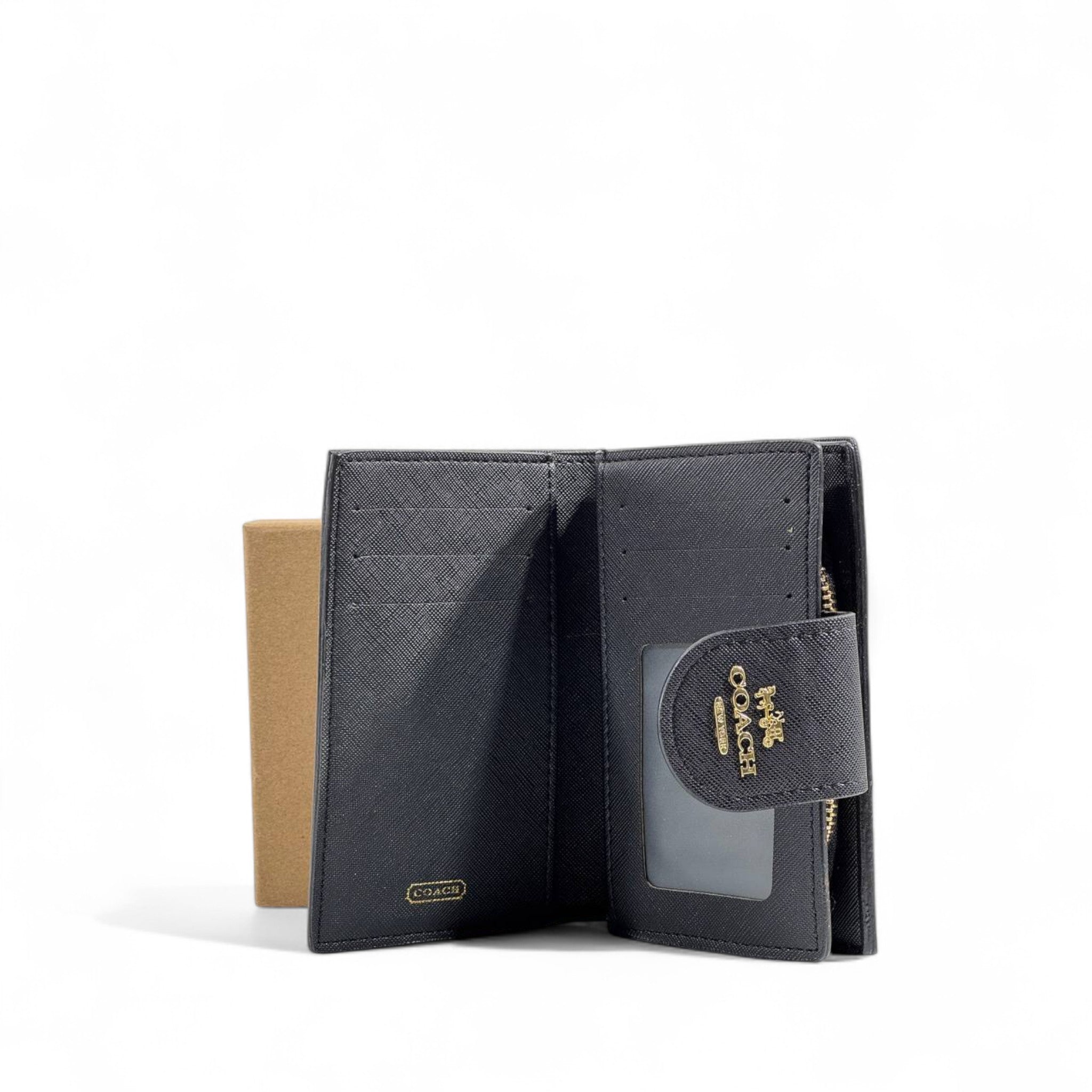 🤎🖤 Coach Signature Brown & Black Wallet – Classic Elegance Redefined ✨