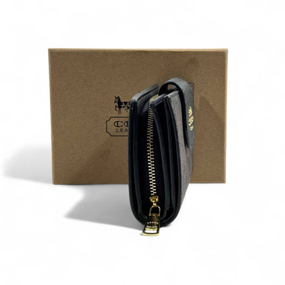 🤎🖤 Coach Signature Brown & Black Wallet – Classic Elegance Redefined ✨