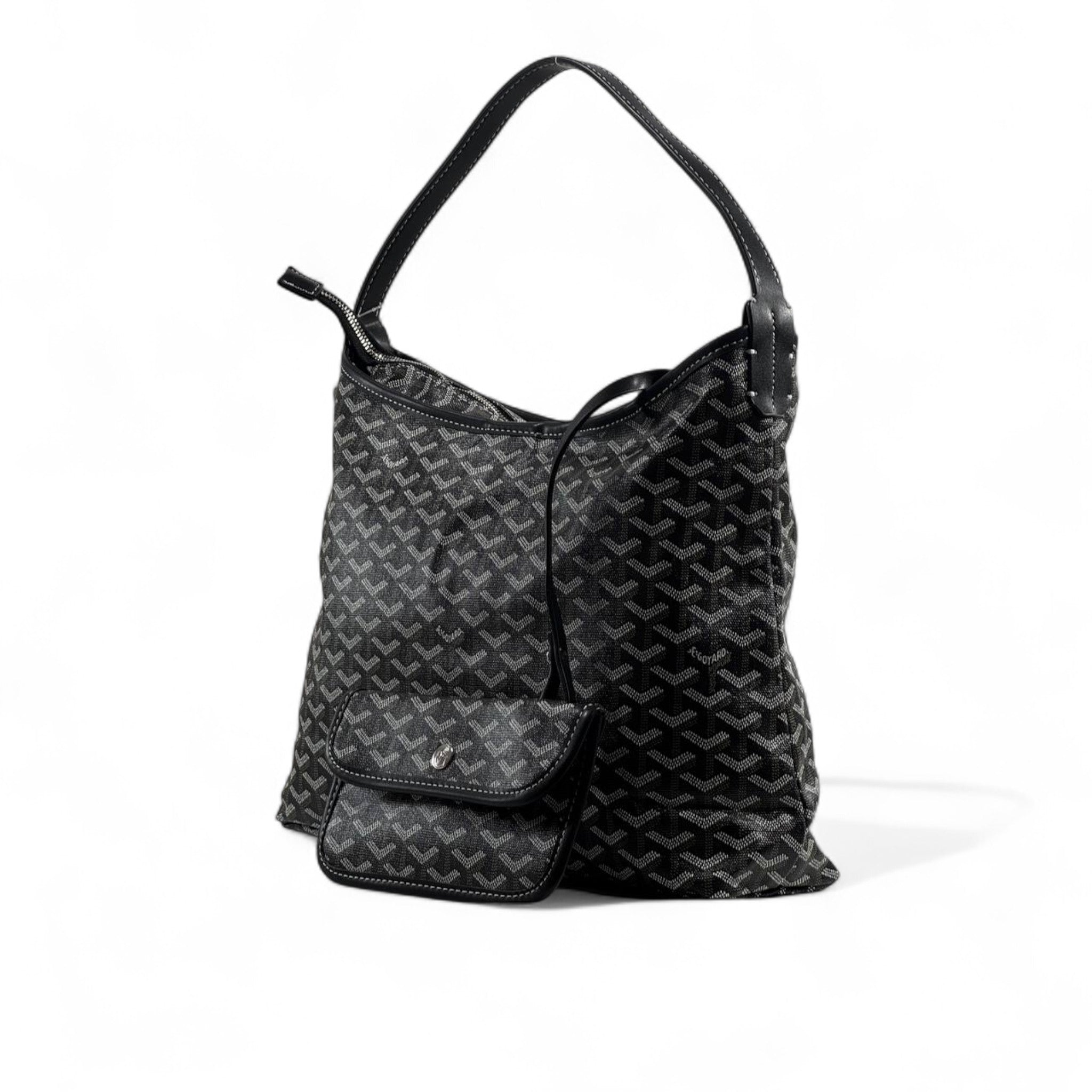 🖤 Goyard Black Shoulder Bag with Pouch – Iconic, Sleek & Timeless ✨