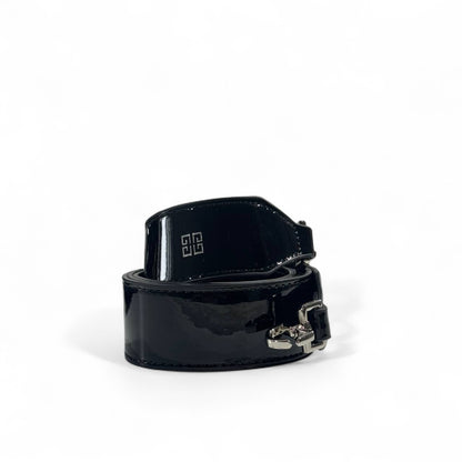 🖤 Givenchy Black Patent Leather Handbag – Sleek, Bold & Couture ✨
