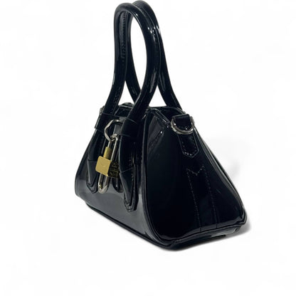🖤 Givenchy Black Patent Leather Handbag – Sleek, Bold & Couture ✨