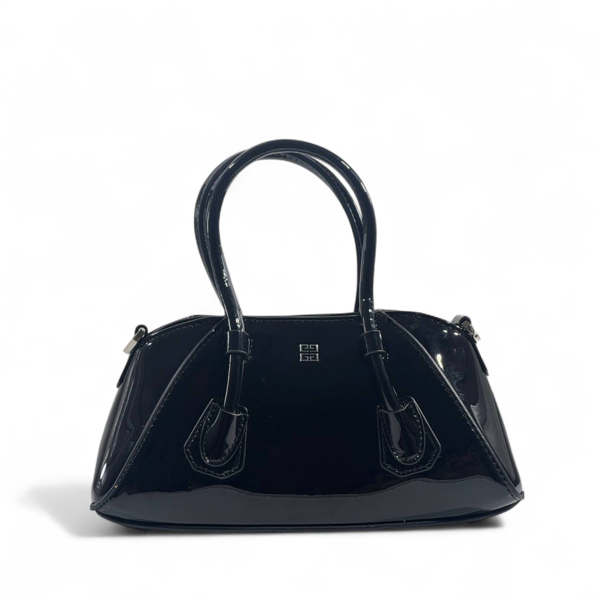 🖤 Givenchy Black Patent Leather Handbag – Sleek, Bold & Couture ✨