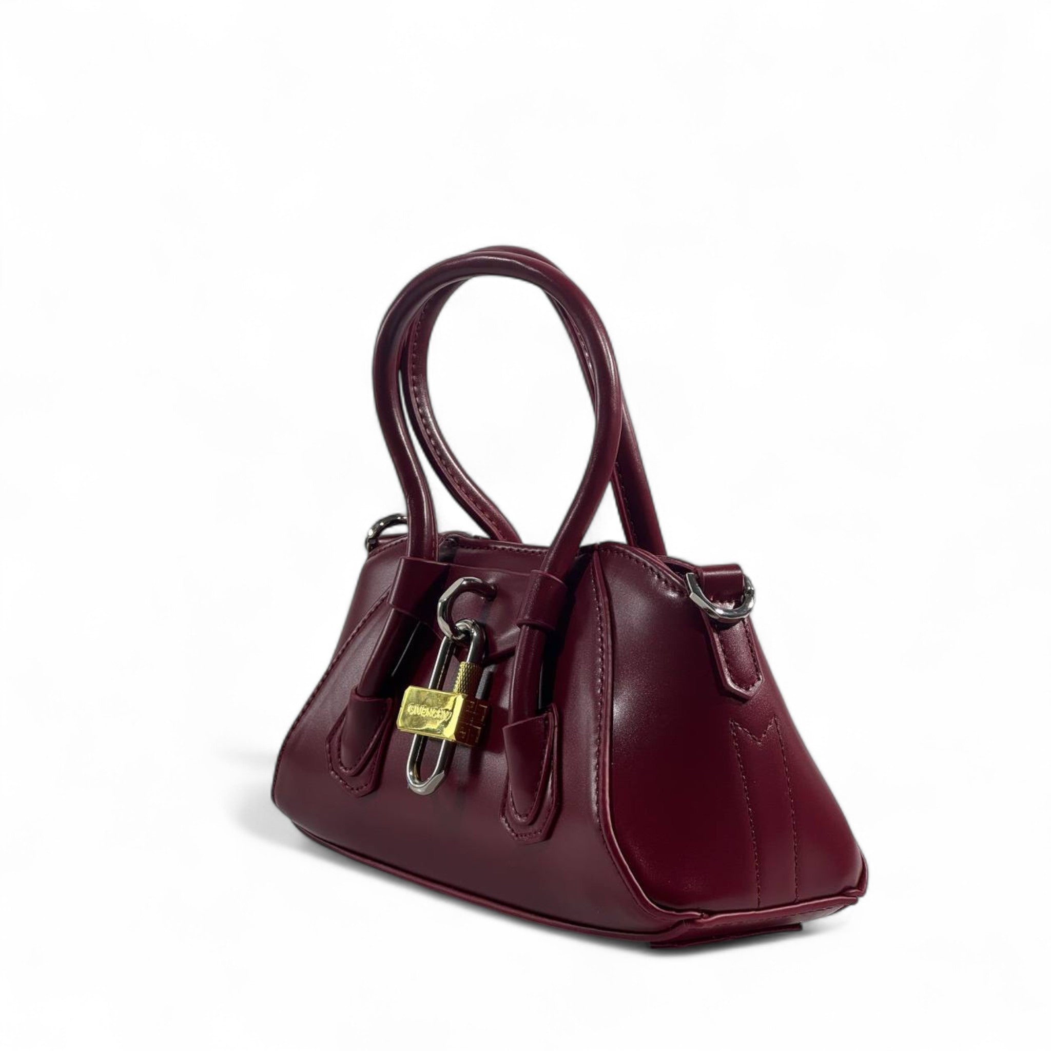 🍷 Givenchy Smooth Burgundy Leather Handbag – Refined, Elegant & Iconic ✨