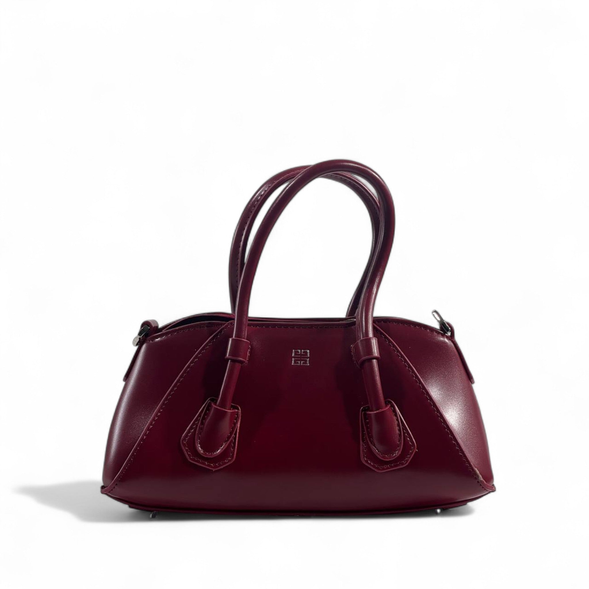 🍷 Givenchy Smooth Burgundy Leather Handbag – Refined, Elegant & Iconic ✨