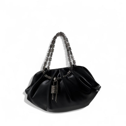 🖤 Givenchy Black Chain-Handle Handbag – Bold, Sculptural & Couture ✨