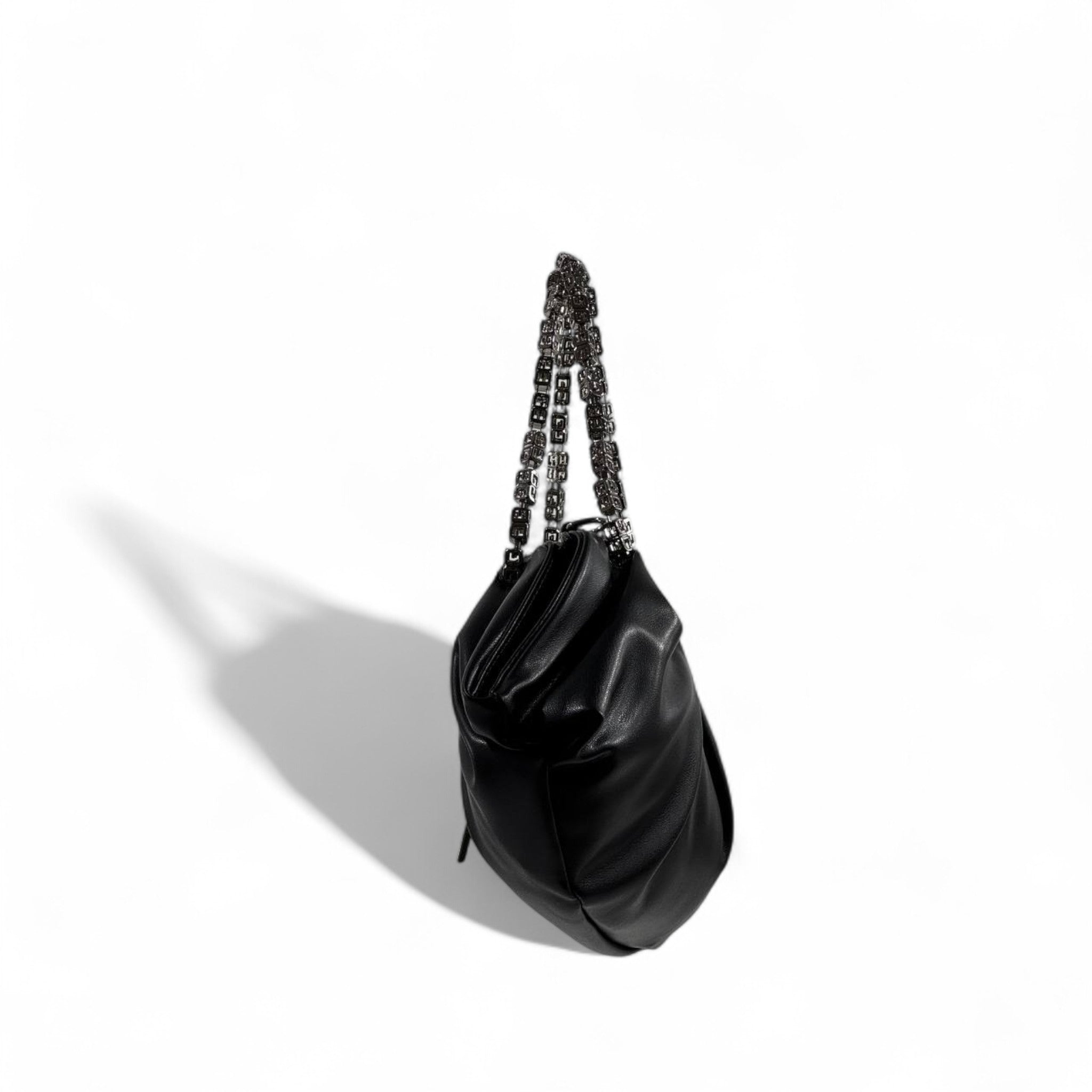 🖤 Givenchy Black Chain-Handle Handbag – Bold, Sculptural & Couture ✨