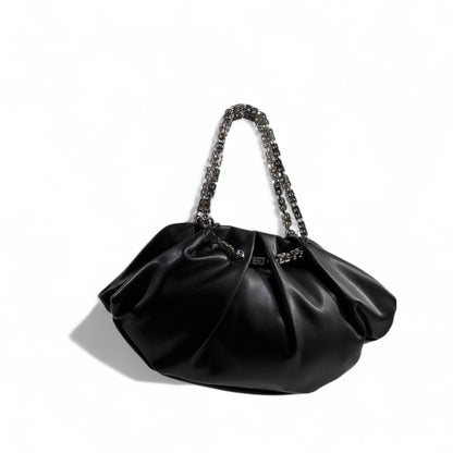 🖤 Givenchy Black Chain-Handle Handbag – Bold, Sculptural & Couture ✨
