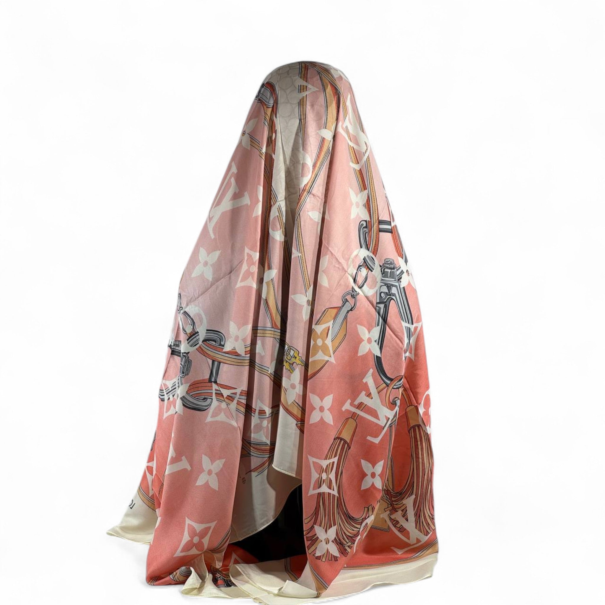🧡 Louis Vuitton Silk Scarf – Iconic Monogram & Equestrian-Inspired Elegance ✨