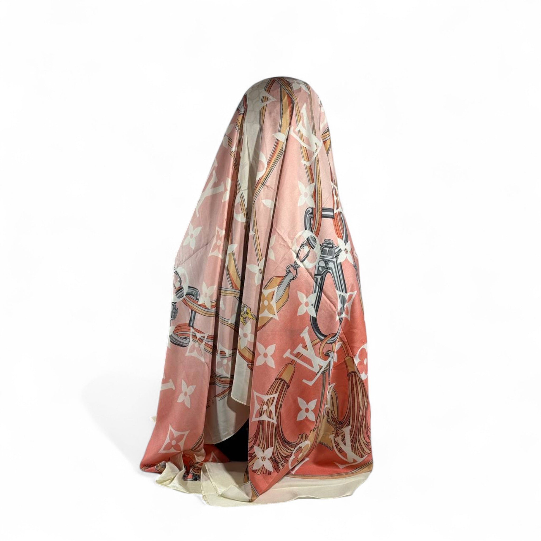 🧡 Louis Vuitton Silk Scarf – Iconic Monogram & Equestrian-Inspired Elegance ✨