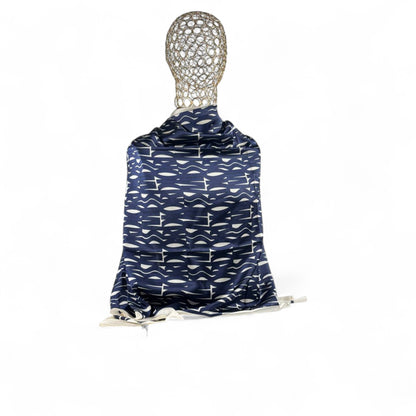 🌟 Dior Toile de Jouy Navy & Cream Silk Scarf – Timeless Parisian Icon ✨