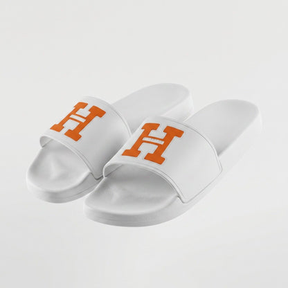 🤍🧡 Hermès H Logo Slide Sandals – Luxury Men's Designer Slides