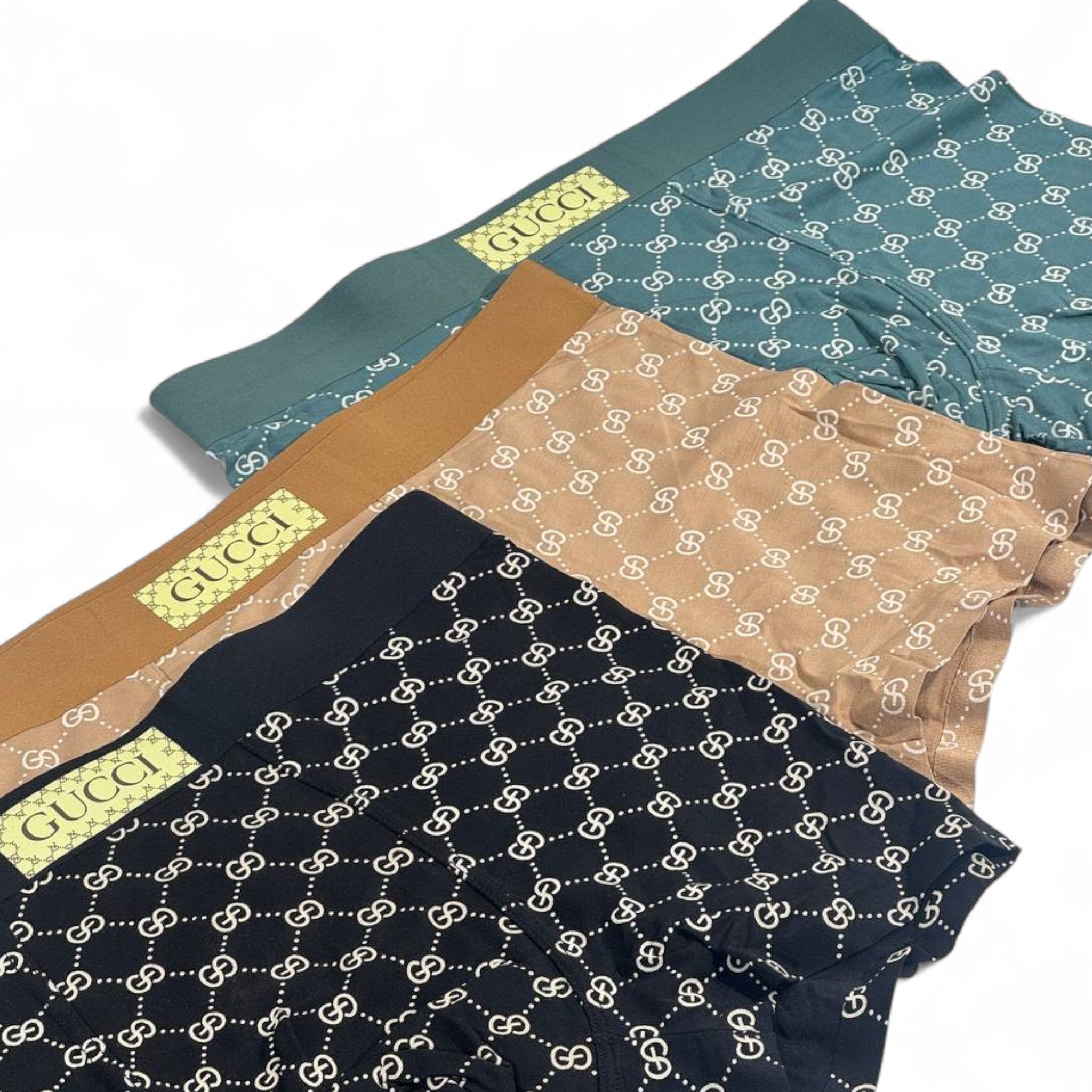 🔥 Gucci-Inspired Boxer Briefs (3-Pack) – Luxury Patterned Edition 👑✨