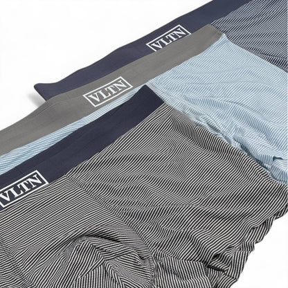 ✨ Valentino (VLTN) Boxer Briefs (3-Pack) – Luxury Striped Edition 🩳👑