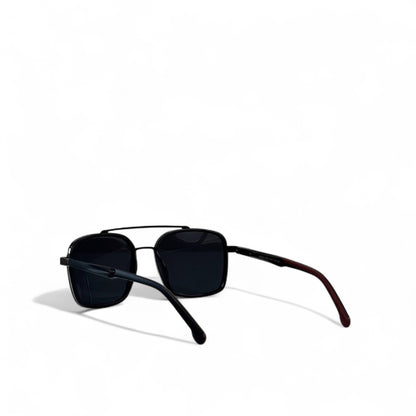 🕶️ Police Sunglasses – Black Square Aviator Frame with Dark Lenses ✨