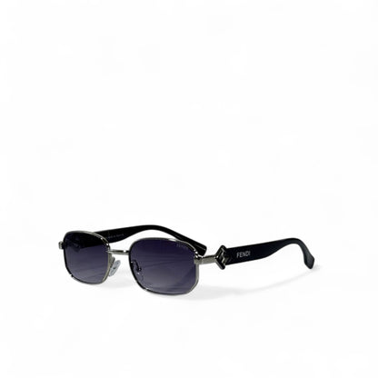 ✨ Fendi Sunglasses – Square Metal Frame with Gradient Dark Lenses 🕶️👑