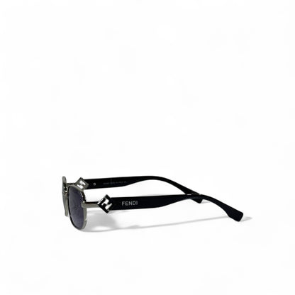 ✨ Fendi Sunglasses – Square Metal Frame with Gradient Dark Lenses 🕶️👑