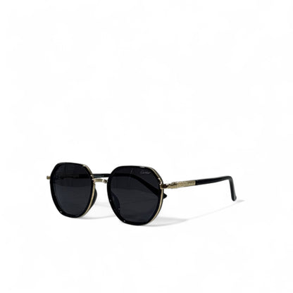 Cartier Geometric Sunglasses – Black & Gold Luxury Eyewear ✨🕶️