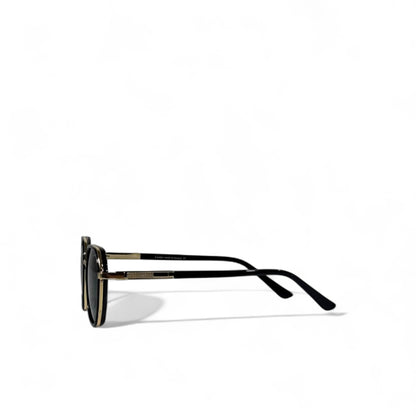 Cartier Geometric Sunglasses – Black & Gold Luxury Eyewear ✨🕶️