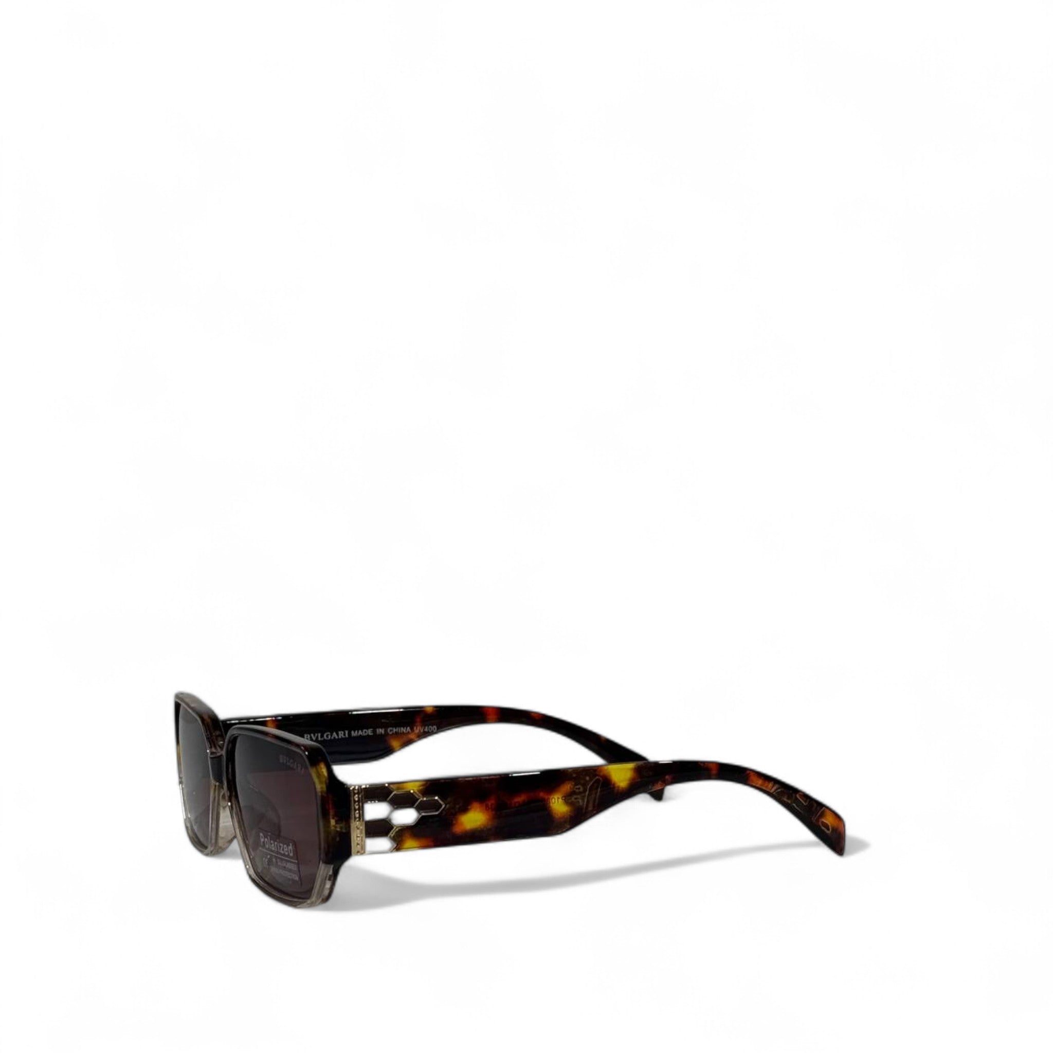 Bvlgari Rectangular Tortoiseshell Sunglasses – Polarized Luxury Shades 🐆✨