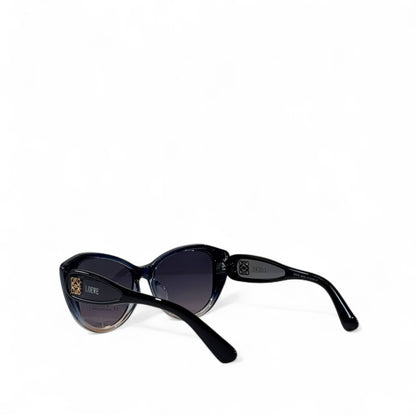 Loewe Cat-Eye Gradient Sunglasses – Black with Gold Anagram ✨🖤