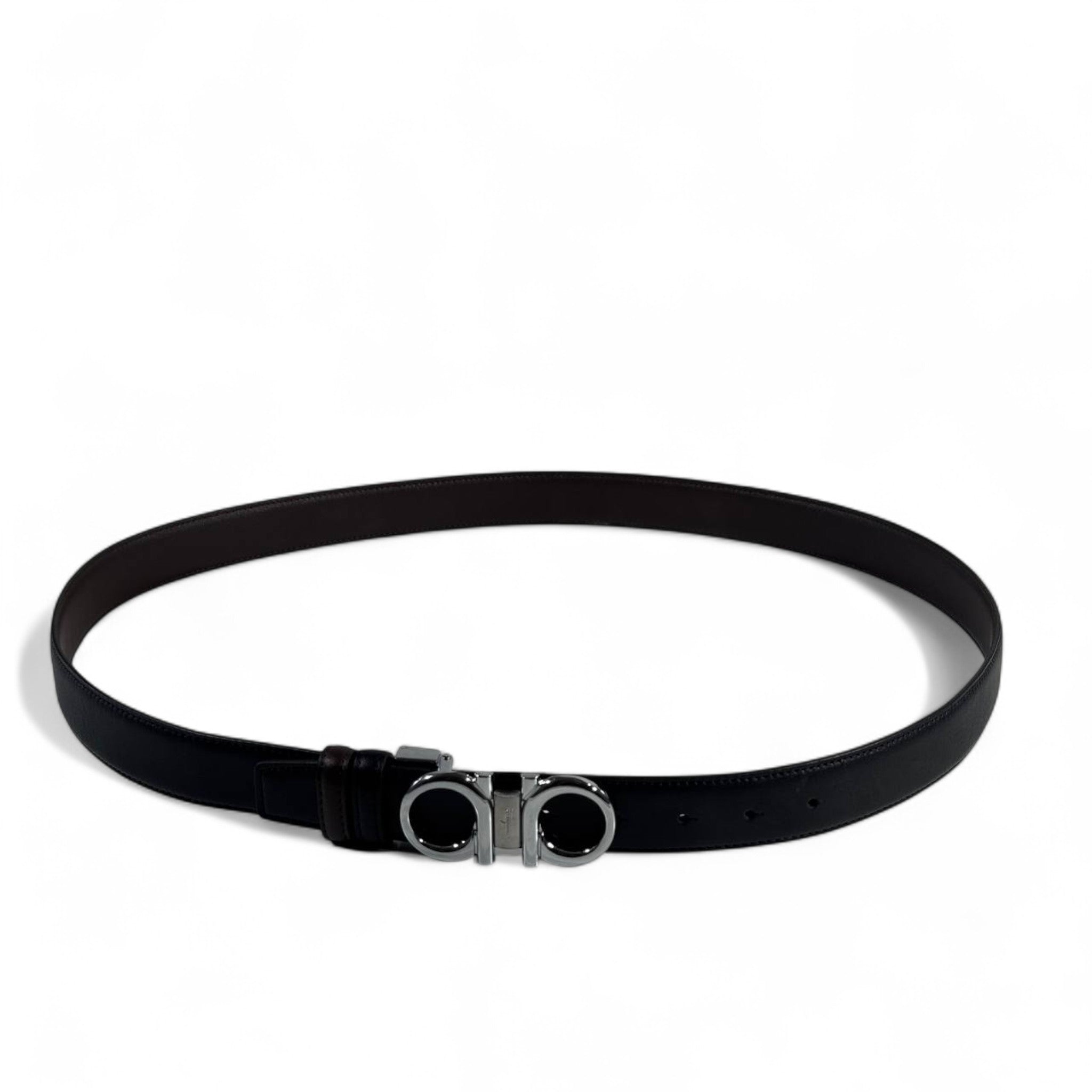 Ferragamo Double Gancini Reversible Belt – Black & Brown 130cm 🖤🤎✨