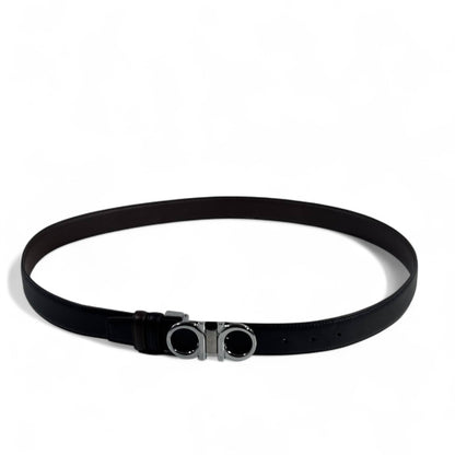 Ferragamo Double Gancini Reversible Belt – Black & Brown 130cm 🖤🤎✨