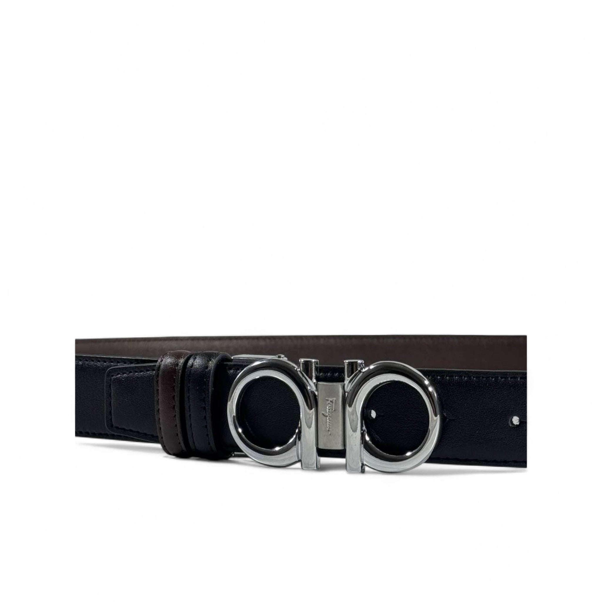 Ferragamo Double Gancini Reversible Belt – Black & Brown 130cm 🖤🤎✨