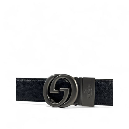Gucci Interlocking G Black Leather Belt – 115CM 🖤✨