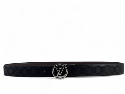 Louis Vuitton Damier Graphite Belt with LV Circle Buckle – 120CM 🖤✨