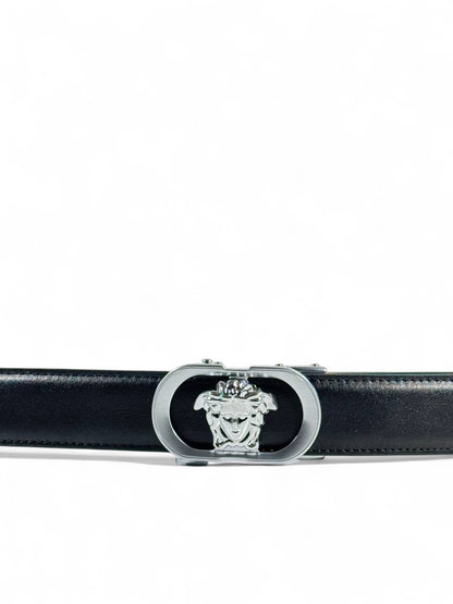 Versace Medusa Buckle Leather Belt – 130CM ⚡🖤