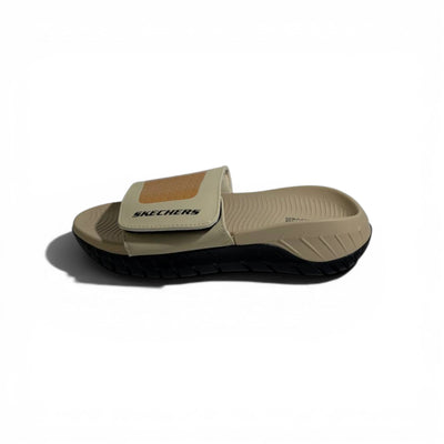 🤍✨ Skechers Comfort Slides – Beige & Tan Edition | Everyday Style & Cushioning