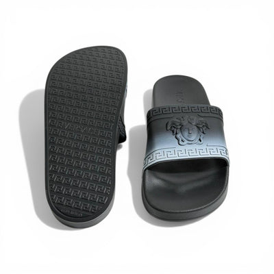 🖤✨ Versace Medusa Slides – Black Luxury Slides | Iconic Statement Style