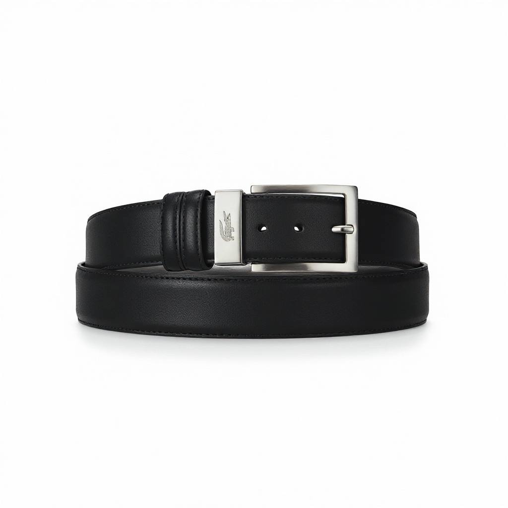 🖤✨ Lacoste Reversible Leather Belt – Black & Brown | 125CM Classic Luxury