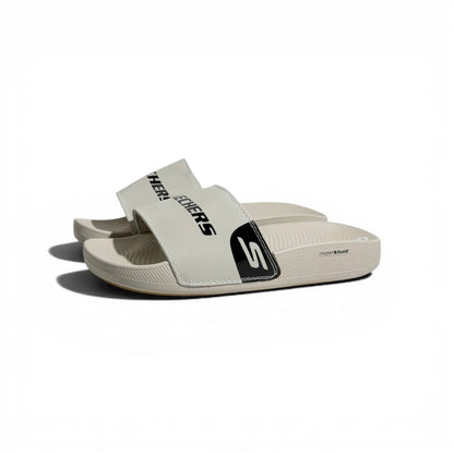 🤍⚡ Skechers Hyper Burst Slides – Beige Edition | Lightweight Comfort & Style
