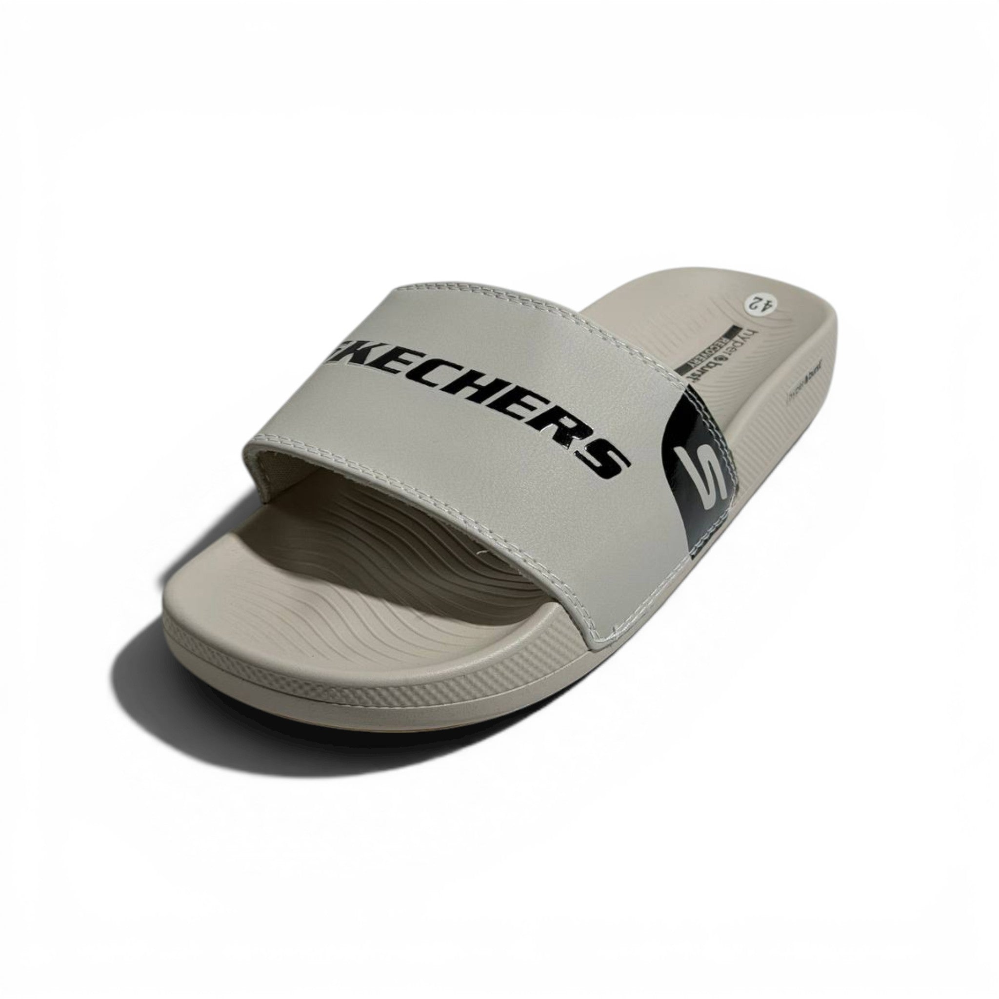 🤍⚡ Skechers Hyper Burst Slides – Beige Edition | Lightweight Comfort & Style