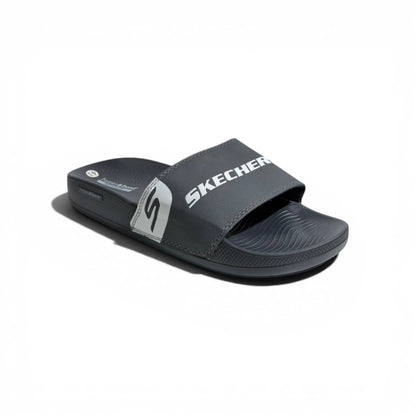 ⚫⚡ Skechers Hyper Burst Slides – Dark Grey Edition | Sporty Comfort Everyday