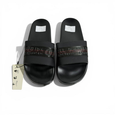 🖤🔥 Off-White Industrial Strap Slides – Black Minimal Streetwear