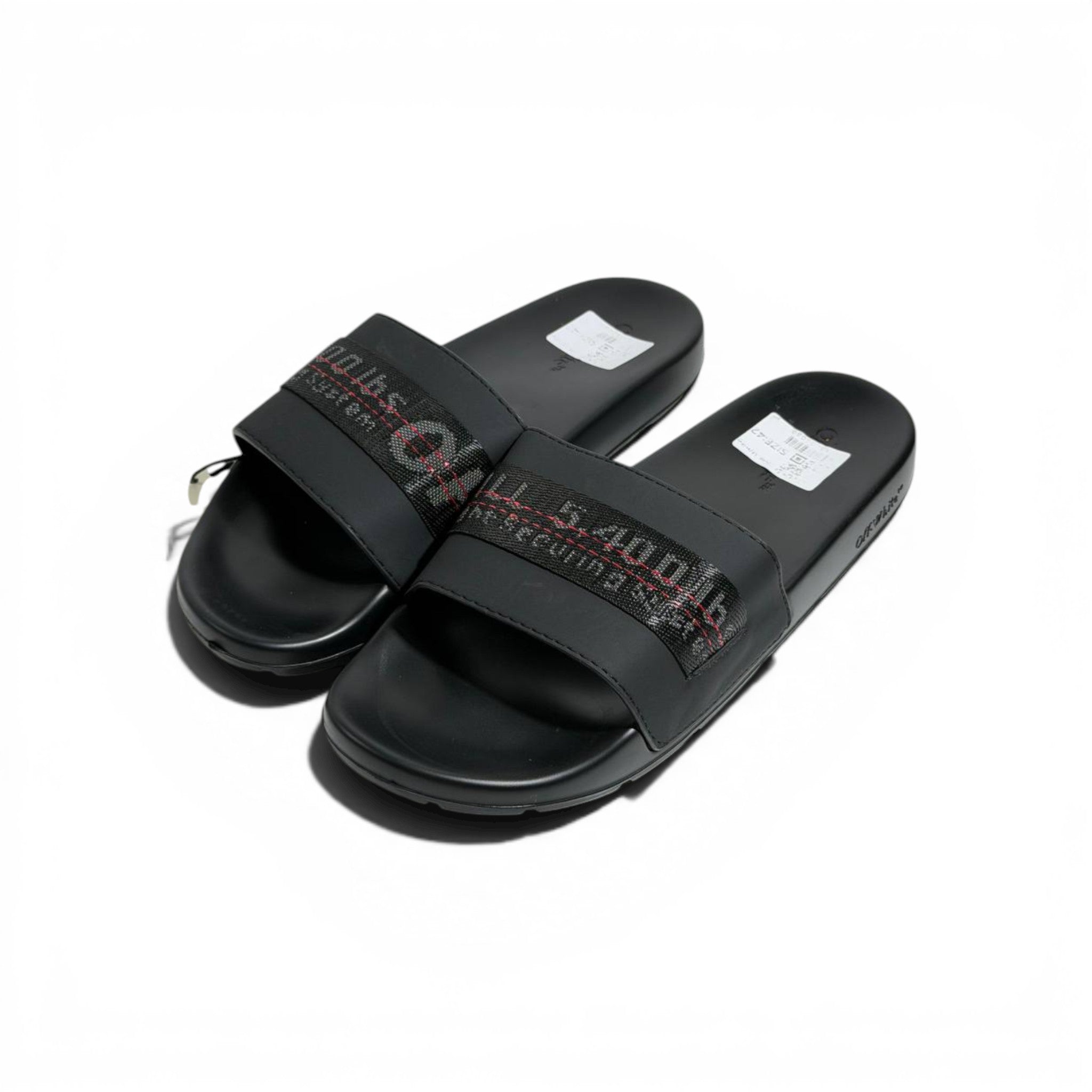 🖤🔥 Off-White Industrial Strap Slides – Black Minimal Streetwear