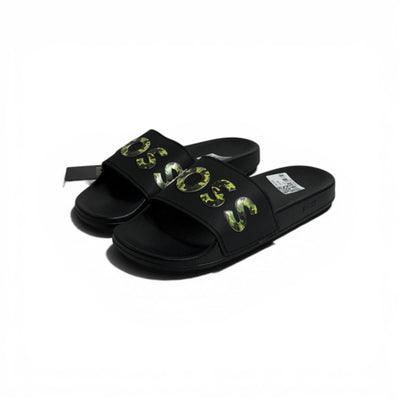 🖤🔥 BOSS Camouflage Logo Slides – Black Statement Street Style