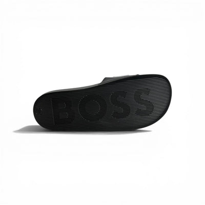 🖤🔥 BOSS Camouflage Logo Slides – Black Statement Street Style