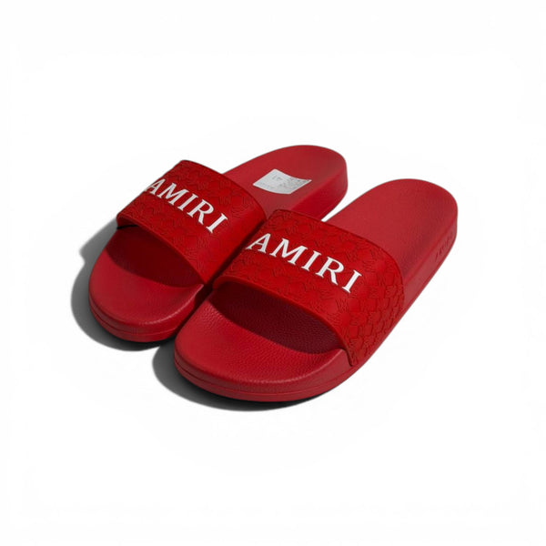 ❤️🔥 AMIRI Monogram Slides – Red Bold Luxury Streetwear