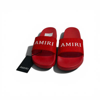 ❤️🔥 AMIRI Monogram Slides – Red Bold Luxury Streetwear