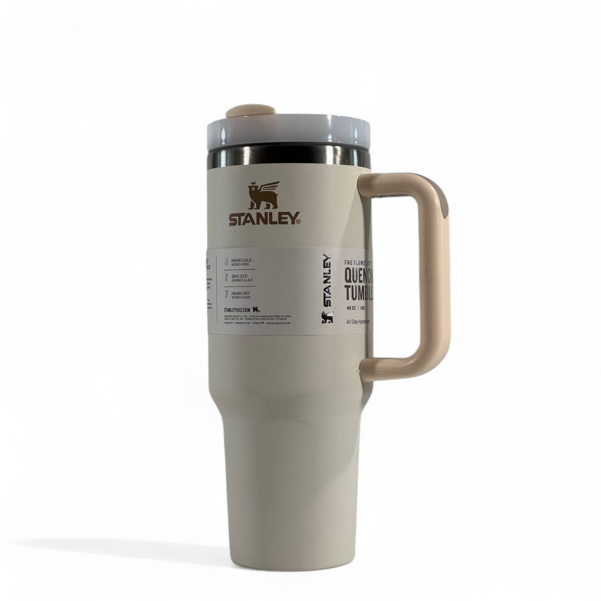 Stanley Quencher H2.0 Tumbler 40oz – Cream Beige | Stay Chic & Hydrated 💧🌟