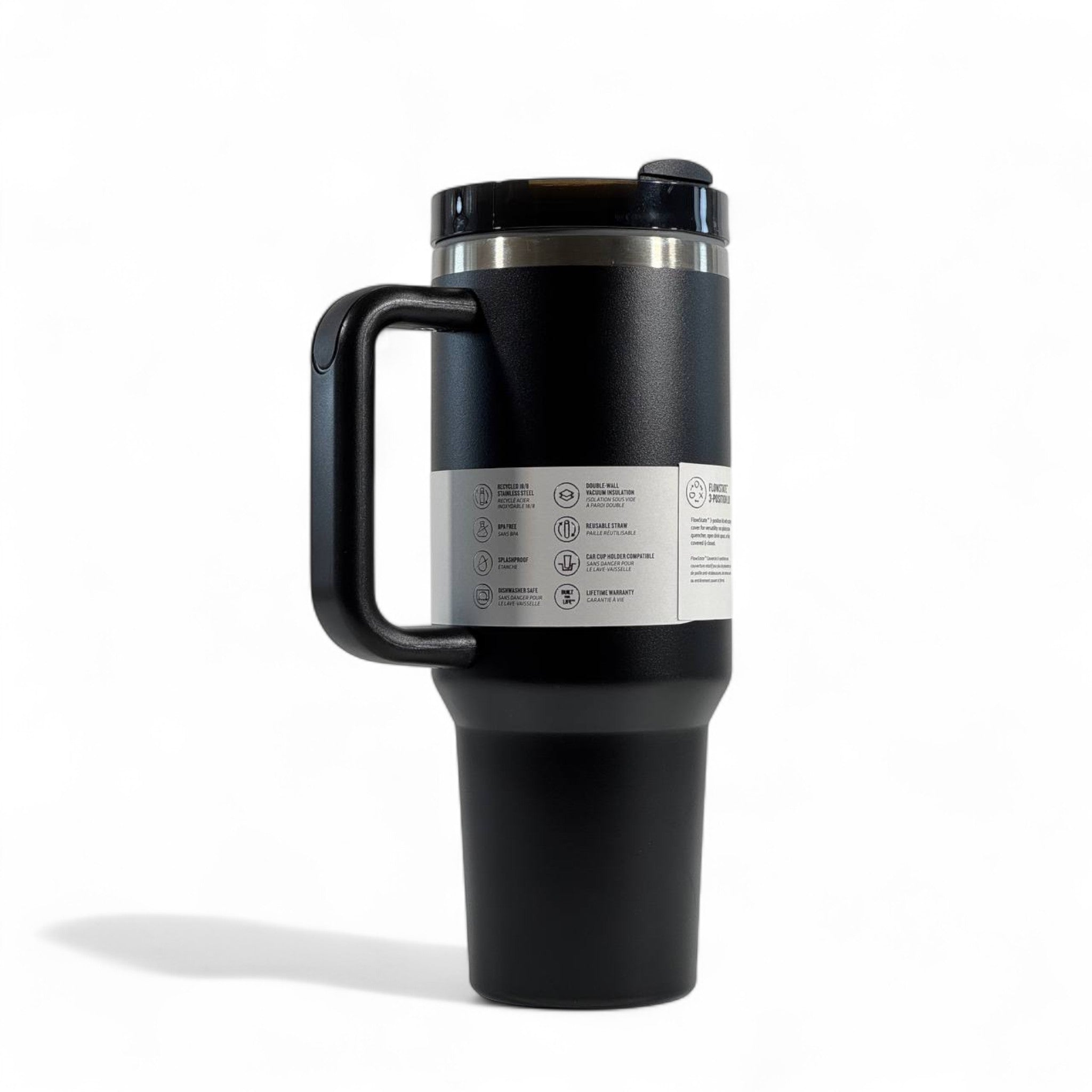 Stanley Quencher H2.0 Tumbler 40oz – Classic Black | Sleek Hydration Power 🖤💧