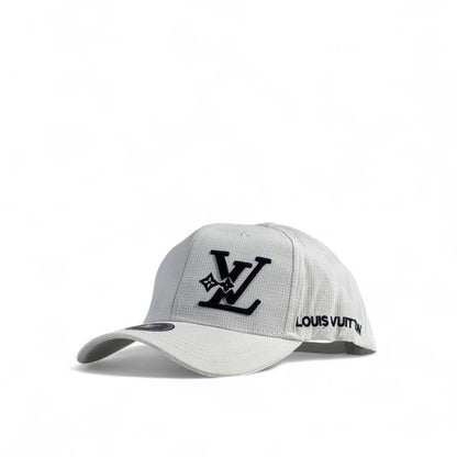 Louis Vuitton White LV Monogram Cap – Luxury Streetwear Essential 🧢⚪