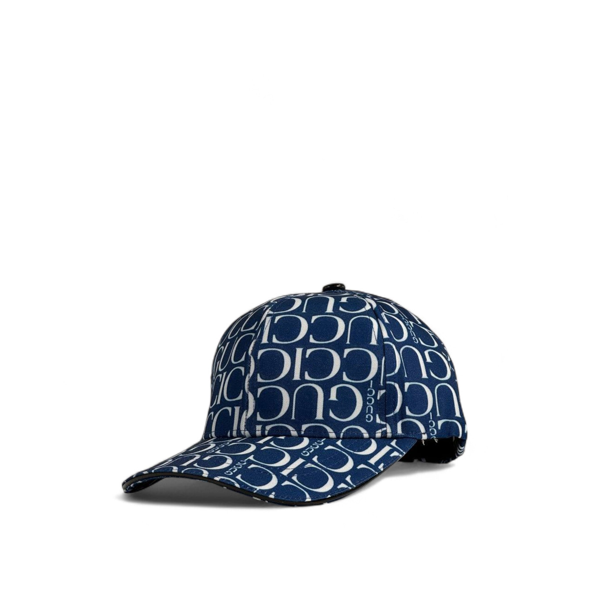 🧢 Gucci Oversized G Monogram Cap – Navy Blue 💙✨
